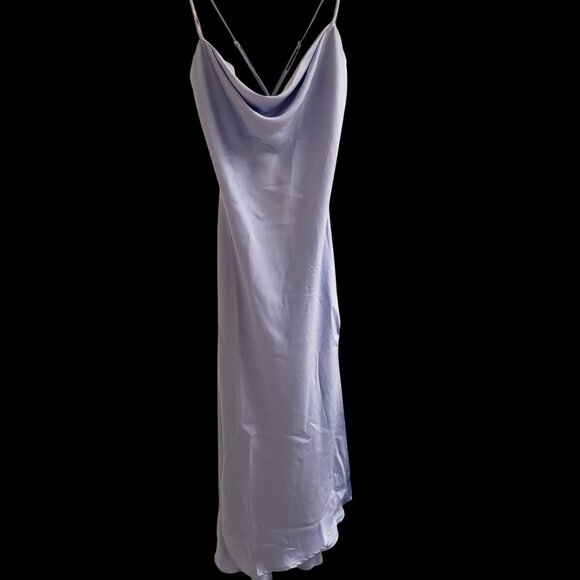 ASTR the Label Gaia Dress in Denim Blue Slip Midi Large NWT - Picture 1 of 12